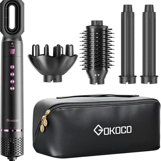 Gokoco AirStyle 5 Pro – Modelador 5 em 1 para Secar, Alisar e Enrolar